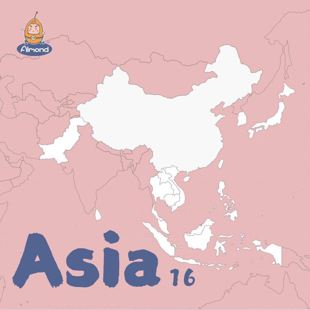亚洲16国eSIM images